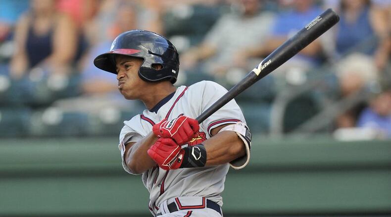 Prospect Ray-Patrick Didder led all Braves minors leaguers with a .387 on-base percentage, stolen 37 bases and led the South Atlantic League with 95 runs scored in 2016 at low Single-A Rome. (AP photo)