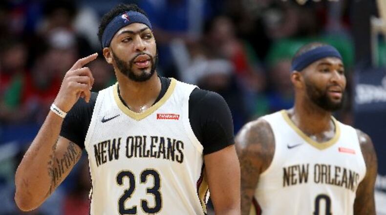 Anthony Davis and DeMarcus Cousins account for more than half of the points per game scored by the Pelicans. (Photo by Chris Graythen/Getty Images)