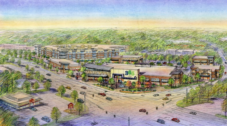 An artist's rendering of North Decatur Square.