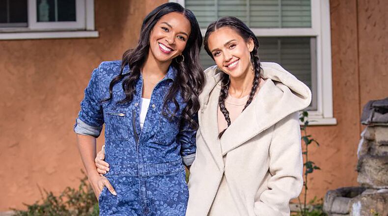 Actresses and friends Jessica Alba and Lizzy Mathis host a new Roku reality show "Honest Renovations." / Courtesy of Roku