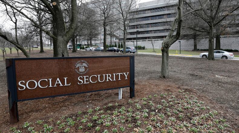 FILE - The Social Security Administration's main campus is seen in Woodlawn, Md., Jan. 11, 2013. (AP Photo/Patrick Semansky, File)