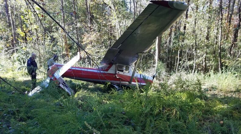 The plane crashed as it was taking off, officials said.