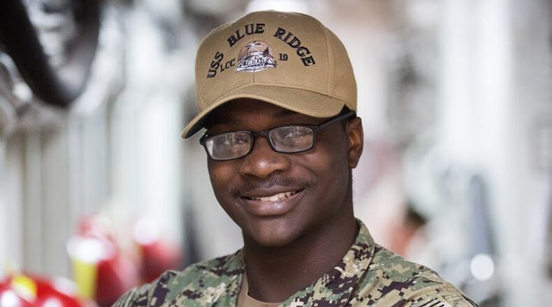Atlanta native and 2015 Hapeville Charter Career Academy graduate Seaman Shawn Bernard Jr. is serving in the U.S. Navy forward-deployed aboard USS Blue Ridge. He is a boatswain’s mate aboard the ship operating out of Yokosuka, Japan. The ship routinely deploys to protect alliances, enhance partnerships, and be ready to respond if a natural disaster occurs in the region.