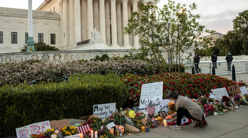 Most Americans, including many Republicans, said the appointment of Ruth Bader Ginsburg’s successor to the U.S. Supreme Court should be left to the winner of the November presidential election, Reuters reported, citing the Reuters/Ipsos poll released Sunday. (Jason Andrew/The New York Times)
