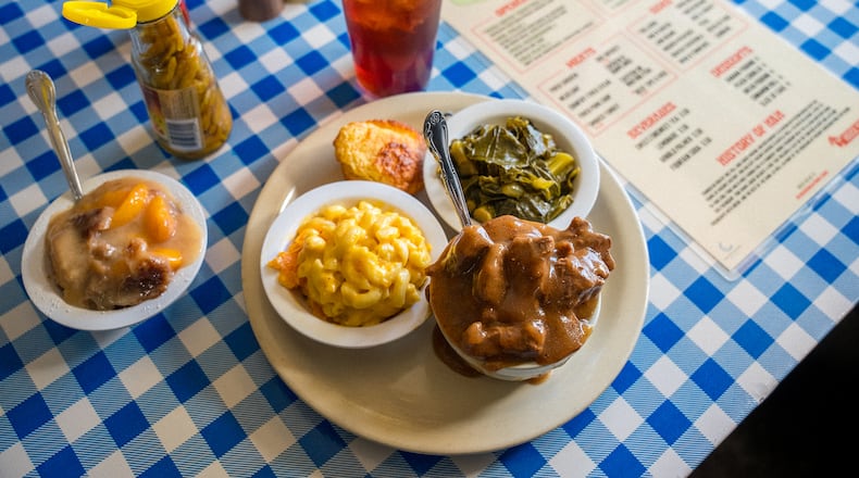 Beef tips smothered in gravy over rice are an H&H lunch favorite. Courtesy of Jesse Horton