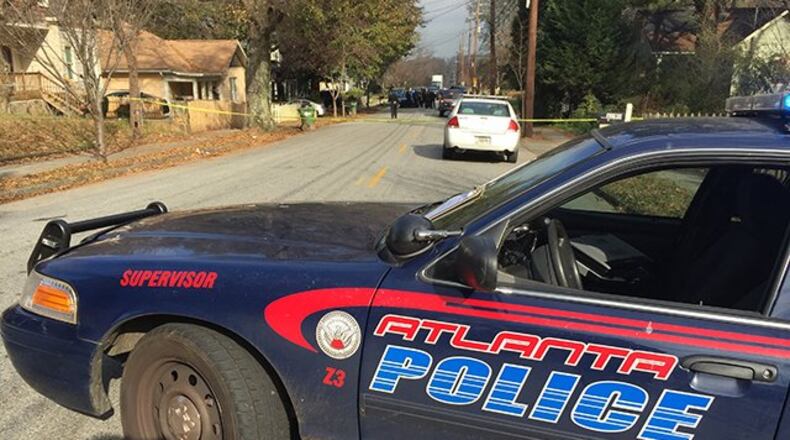 Police were on the scene of a fatal shooting in the 1200 block of Hill Street in southeast Atlanta. (Credit: Channel 2 Action News)