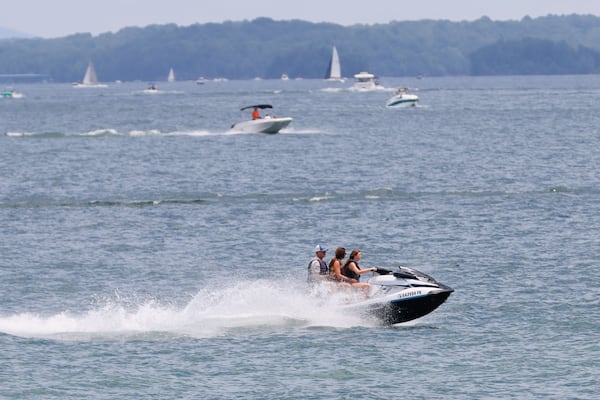 Lake Lanier is a holiday hot spot.