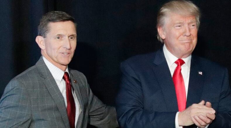 National Security Adviser Mike Flynn, left, with President Trump. (AP)