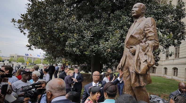 The Martin Luther King Jr. statue. AJC/Bob Andres.