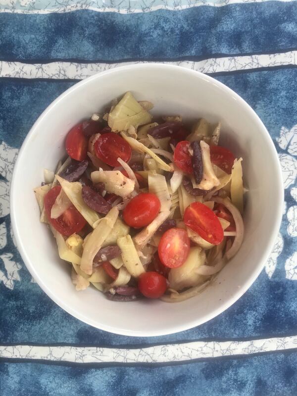Marinated Artichoke Hearts, Olives, Tomatoes, Red Onion. Ligaya Figueras / ligaya.figueras@ajc.com
