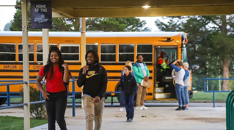 FILE: Students arrive at Dalewood Middle School on Wednesday, Aug. 9, 2023 for the first day of school. (Photo Courtesy of Olivia Ross/Chattanooga Times Free Press)