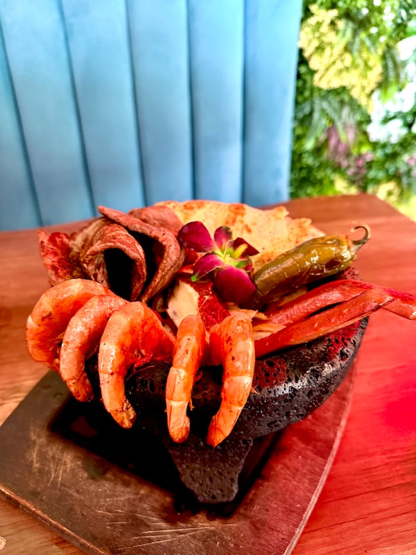 Santo molcajete at Santo Cielo. (Angela Hansberger for the AJC)