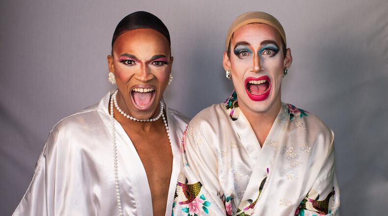 With “At the Wake of a Dead Drag Queen,” director Damian Lockhart seeks to "normalize and humanize queer people who might be different from the mainstream, especially people who are living with HIV and AIDS.” The Georgia-set play stars Trajan Clayton, left, as Anthony and Ben Cole as Hunter.