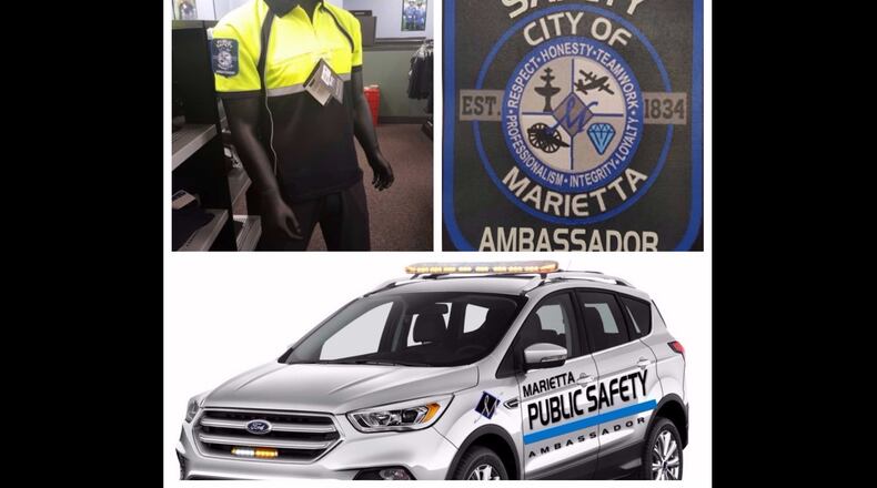 Here's a look at the items the new, non-sworn employees of the Marietta Police Department will receive as part of the new public safety ambassador program.