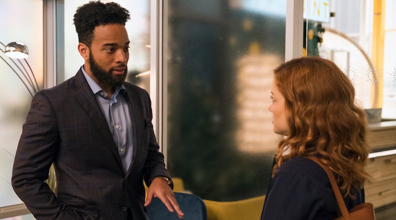 ZOEY'S EXTRAORDINARY PLAYLIST -- "Zoey's Extraordinary Silence" Episode 109 -- Pictured: (l-r) John Clarence Stewart as Simon, Jane Levy as Zoey Clarke -- (Photo by: James Dittiger/NBC)