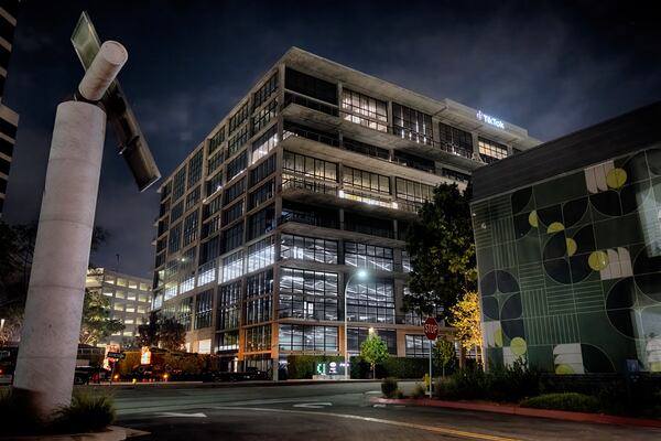 FILE - A TikTok sign is displayed on top of their building in Culver City, Calif., on Dec. 3, 2024. (AP Photo/Richard Vogel, File)
