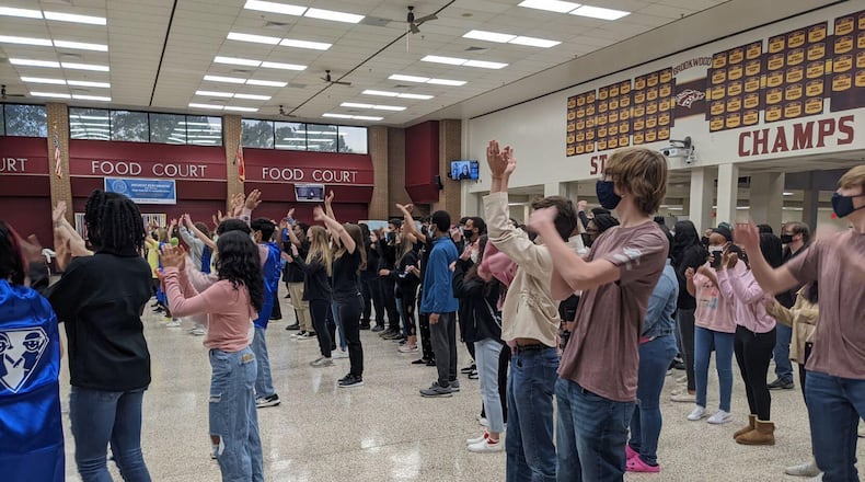 Brookwood High School’s Student Government Association (SGA) raised more than $37,000 through a variety of events such as the SGA Movie Night, Haunted F-Hall, Homecoming, and its signature event, Miracle Marathon. It’s the largest amount collected in school history in support of Children’s Healthcare of Atlanta.