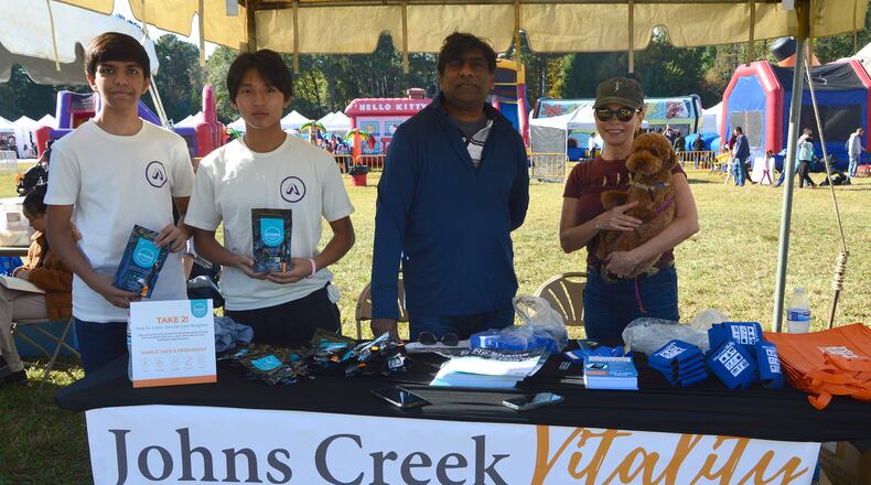 Volunteers with Johns Creek Vitality Committee spread information about physical and mental wellbeing. Courtesy City of Johns Creek