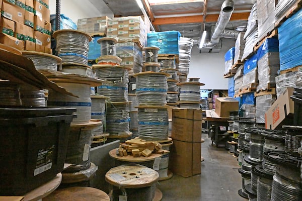 A view inside the ringleader's business, where he was allegedly reselling stolen Home Depot merchandise, according to prosecutors. (Courtesy of Ventura County District Attorney)