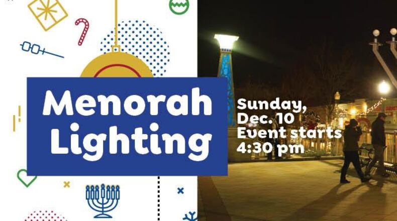 Sponsored by Chabad Intown Atlanta, Menorah Lighting on the Square is scheduled for 4:30 p.m. Dec. 10. Enjoy hot latkes, doughnuts, music, crafts for children and photos with Mr. Dreidel. (Courtesy of Chabad Intown Atlanta)