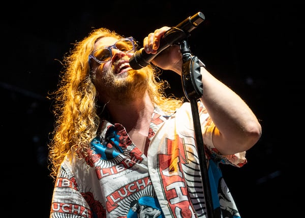 Seattle based singer/songwriter Allen Stone opens for Train and The Goo Goo Dolls during the concert at the Xfinity Center on Saturday, Aug. 17, 2019, in Mansfield, Massachusetts. (Photo by Robert E. Klein/Invision/AP)