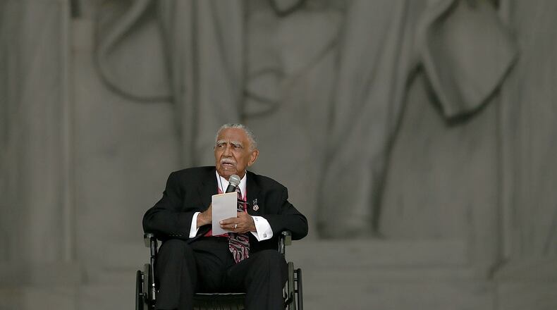 Rev. Joseph Lowery speaks during a ceremony to commemorate the 50th anniversary of the March on Washington for Jobs and Freedom , August 28, 2013 in Washington. It was 50 years ago today that Martin Luther King, Jr. delivered his 'I Have A Dream Speech' on the steps of the Lincoln Memorial.