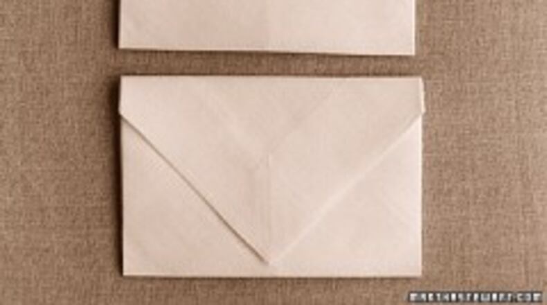 This classic envelope fold is perfect for a menu card.