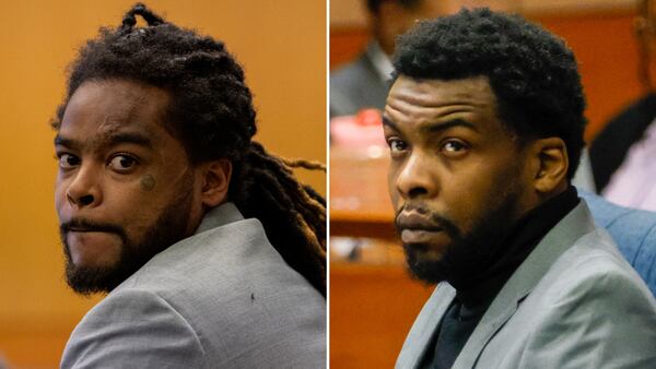 Shannon Stillwell, left, and Deamonte Kendrick are the two remaining defendants in the lengthy "Young Slime Life" trial.