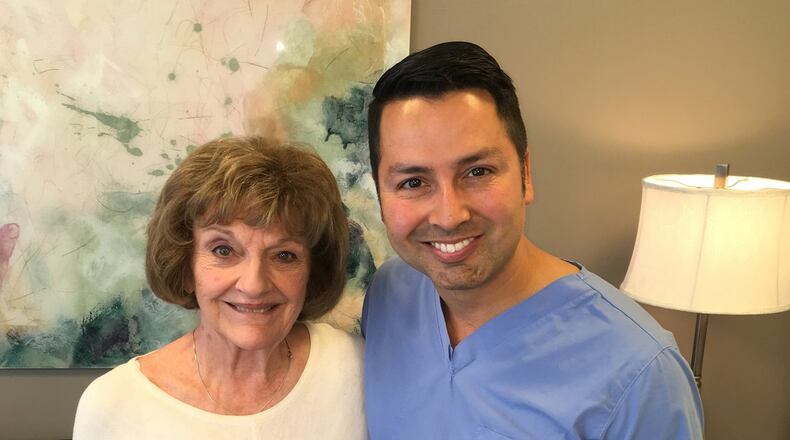 Jean Stark, 83, a retiree in Lakewood, Colo., with her surgeon Jack Zamora. Family photo