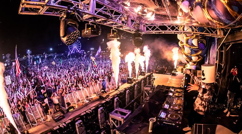 EDM star Marshmello performed at the 2019 Imagine Music Festival in Atlanta. Photo: DV Photo Video