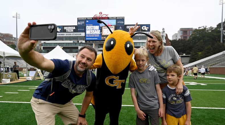 Get ready for Georgia Tech’s football season at First Saturday on the Flats on Saturday, Aug. 8. The annual event features tailgate games, autographs and more. (Hyosub Shin/AJC)