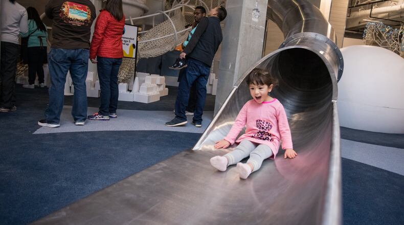 The Dream Machine three-story climber and slide at the National Children’s Museum. Contributed by the National Children’s Museum