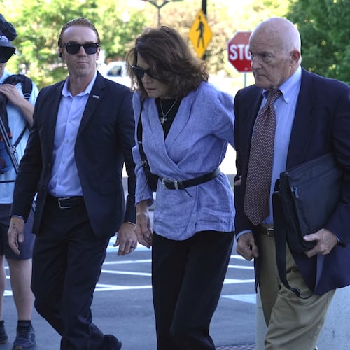 Charlie Kirk's parents, Kathryn, and Robert Kirk, right, arrive at the Fourth District Courthouse in Provo, Utah, for a hearing for Tyler Robinson, accused in the fatal shooting of Charlie Kirk, Thursday, July 9, 2026 (AP Photo/Ty ONeil)