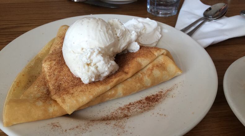 Apple pie dessert crepe from Pauley's Crepe Bar in Athens. / Ligaya Figueras