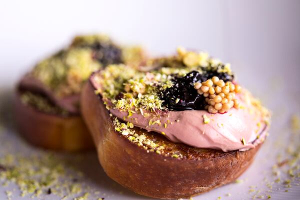Chicken liver pate on toast at Spring / Photo by Heidi Geldhauser
