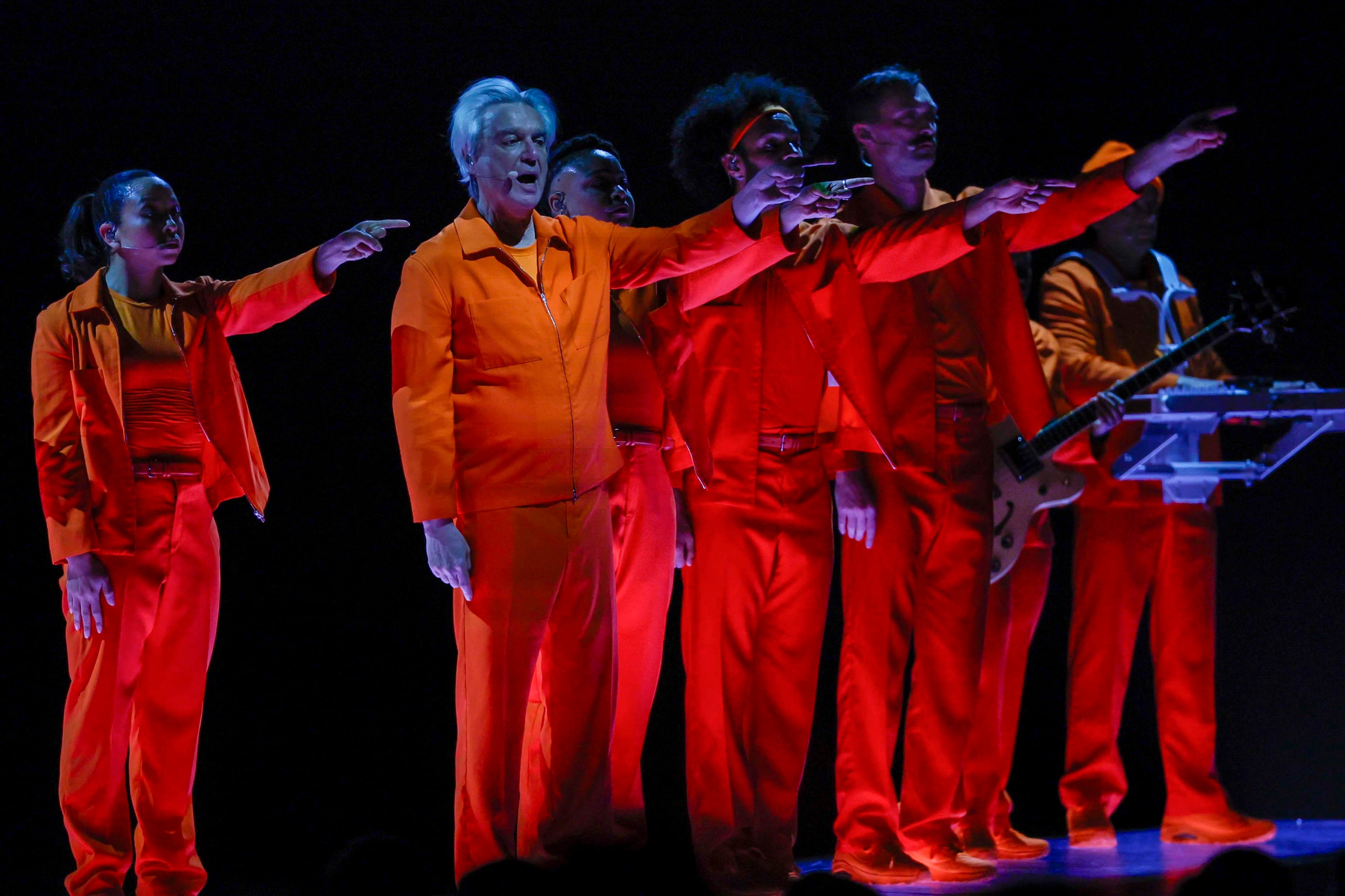American musician, writer, visual artist, and filmmaker David Byrne will perform during his “Who Is The Sky” at the Fox Theatre on Tuesday, Dec. 2, 2025. This marks the first of two shows he will have at the historic entertainment venue. (Miguel Martinez/AJC)