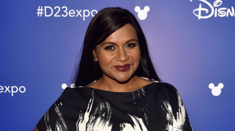Mindy Kaling at Disney's D23 EXPO 2017 in Anaheim, Calif. A report from E! News says the actor is pregnant with her first child.