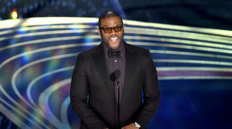 HOLLYWOOD, CALIFORNIA - FEBRUARY 24: Tyler Perry speaks onstage during the 91st Annual Academy Awards at Dolby Theatre on February 24, 2019 in Hollywood, California. (Photo by Kevin Winter/Getty Images)