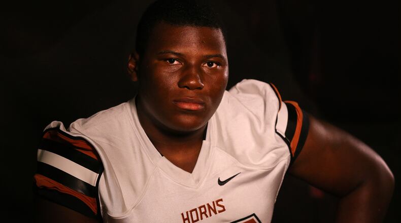 Former Lanier High School defensive tackle Derrick Brown, a 2015 AJC Super 11 selection, could potentially by a first-round pick in the 2020 NFL Draft.
