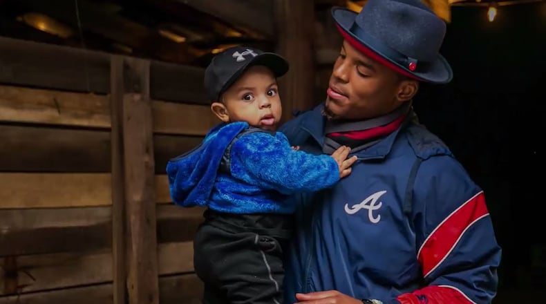 Cam Newton and his son, Chosen.