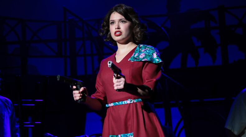 Anna Dvorak Gonzalez as gangster Marie Baker in Georgia Ensemble Theatre's world premiere musical "Pretty Pants Bandit."