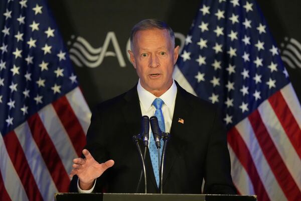 Martin O'Malley former Commissioner of the Social Security, Administration speaks at the Advocates, Councelors, and Representatives for the Disabled conference in Chicago, Tuesday, April 15, 2025. (AP Photo/Nam Y. Huh)