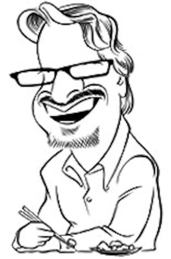 A caricature of John Kessler appeared next to his byline in the days when anonymity was a major concern for restaurant critics. (AJC FILE)