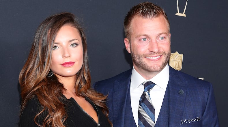 Los Angeles Rams coach Sean McVay attends the NFL Honors show with his girlfriend, Veronika Khomyn, Feb. 3, 2018, at University of Minnesota in Minneapolis.
