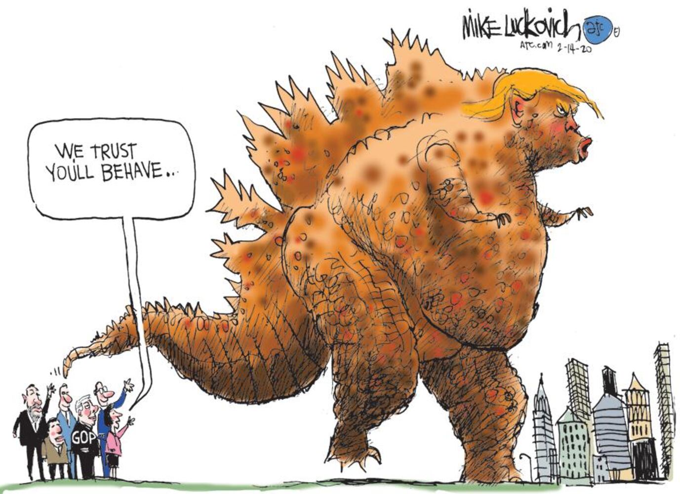Mike Luckovich shares his Round File for February 2020