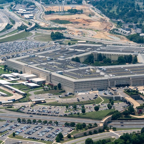 FILE - The Pentagon is seen from the air, July 15, 2026, in Washington. (AP Photo/Alex Brandon, File)