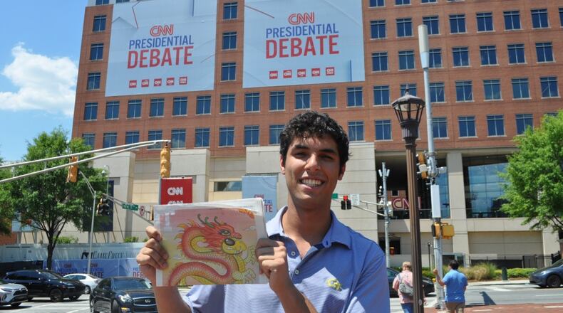 Alec Grosswald, a third-year mechanical engineering student at Georgia Tech who is from Alpharetta, is covering the debate today for his student newspaper, the Technique. Photo courtesy of Walker Hardesty.