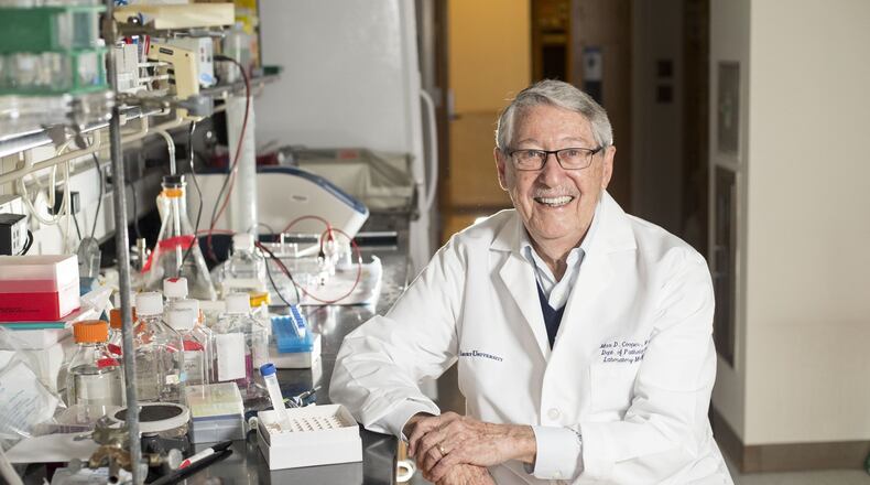 Dr. Max Cooper poses for a photo in a research laboratory next to his office at Emory University School of Medicine on Friday, Jan. 26, 2018. Cooper, a pediatrician and professor of pathology and laboratory medicine, is being honored in the category “Medical Science and Medicinal Science” for research that identified the cellular building blocks of the immune system as we understand it today.ALYSSA POINTER/ALYSSA.POINTER@AJC.COM
