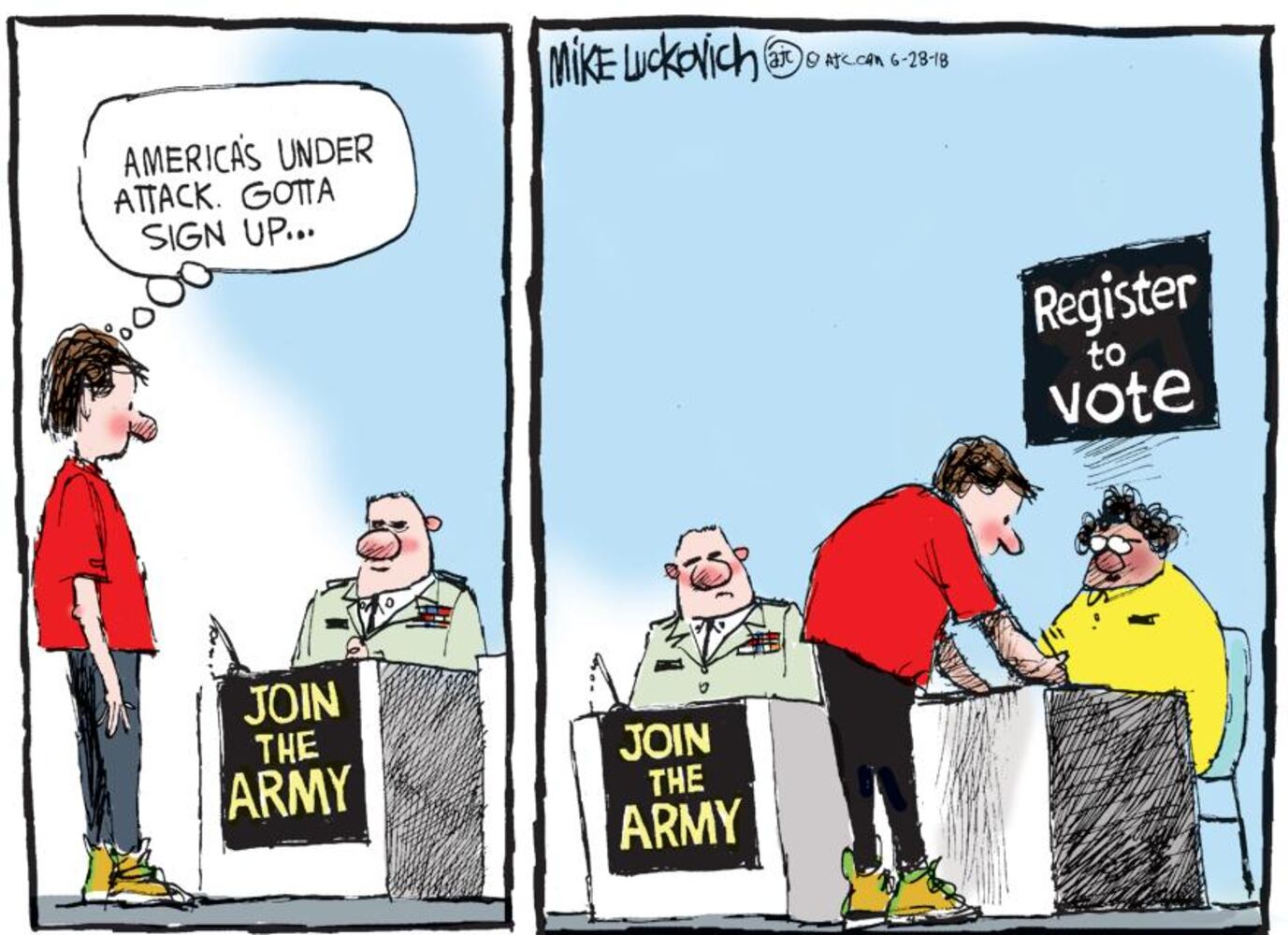 Mike Luckovich updates his Round File for June 2018