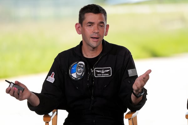 Jared Isaacman spoke at a news conference last year after arriving at the Kennedy Space Center for a private human spaceflight mission in Cape Canaveral, Fla.
